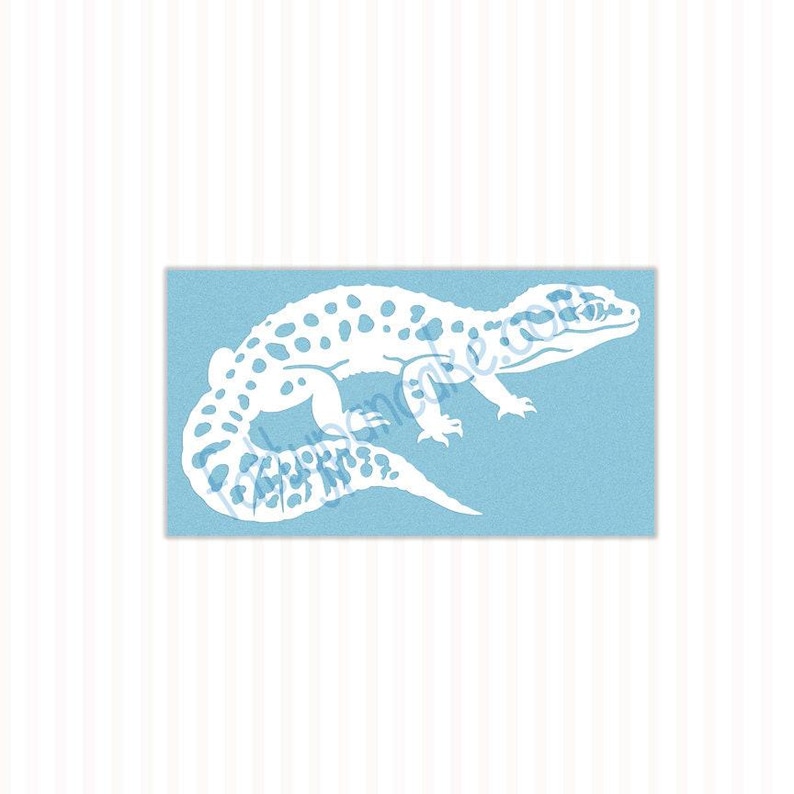 Leopardgecko Vinyl Aufkleber Kundengerechte, Leopardgecko Geschenk, Gecko Aufkleber, Reptil Aufkleber, Panzerdekor, Reptil Geschenk Bild 10