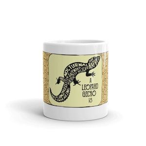 Leopard Gecko Mug, gecko mug gift, leopard gecko, lizard mug, reptile mug, reptile gift
