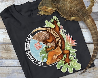 Crested Gecko Tshirt, Crestie Kinda Gal, gecko apparel, cute reptile tee, lizard shirt, reptile gifts
