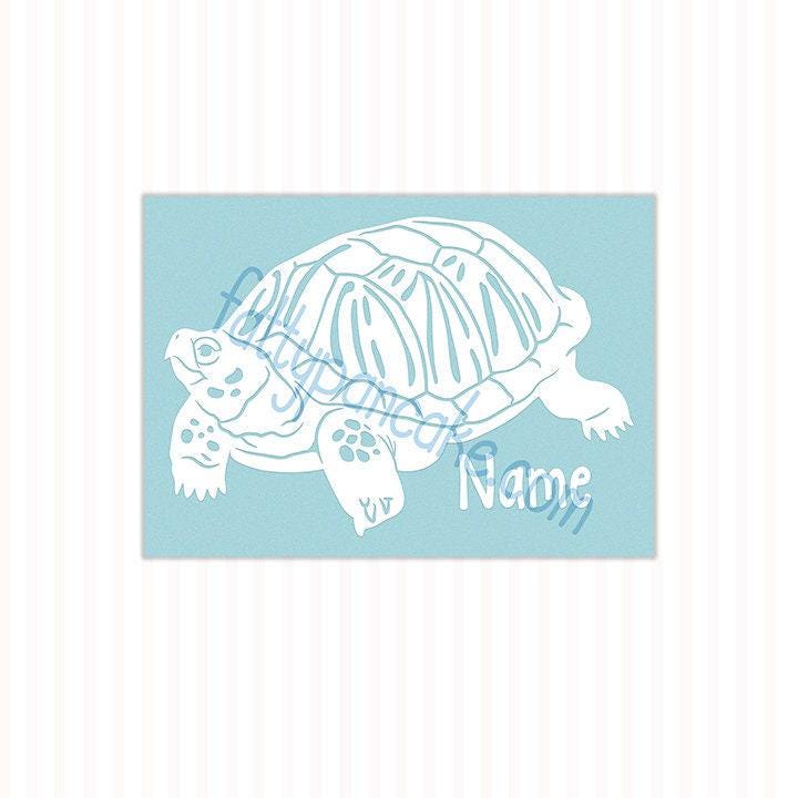 Turtlebox Custom Decal Western Box Turtle Customizable Decal, Gift for Reptile Lizard Owners ...