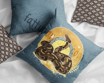 Herfstbal Python Snake Kussen, Reptiel Vierkant Home Decor