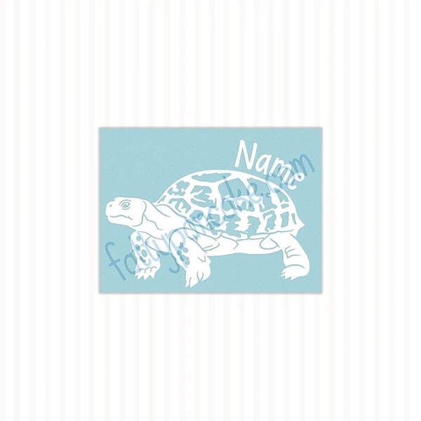 Russian Tortoise Car Decal, Cute Turtle Sticker