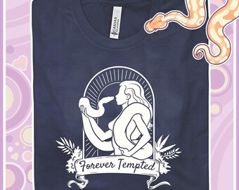 Snake Tshirt, Forever Tempted, Reptile Gift Apparel