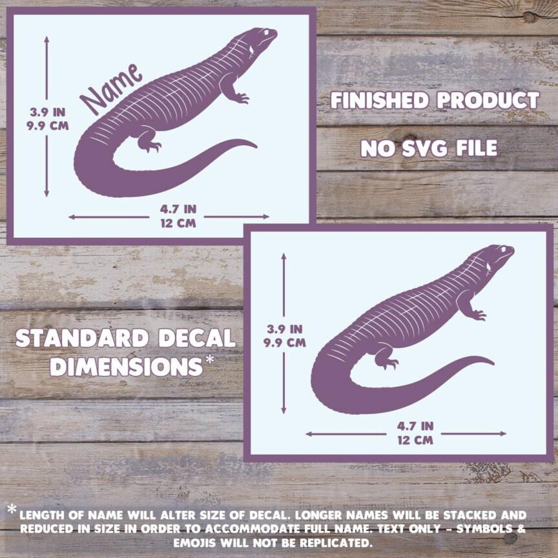 Sudan Plated Lizard Customizable Decal, Gift for Reptile Lovers and ...