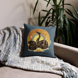 Autumn Ball Python Snake Pillow - Gift for Reptile Owners and Lovers