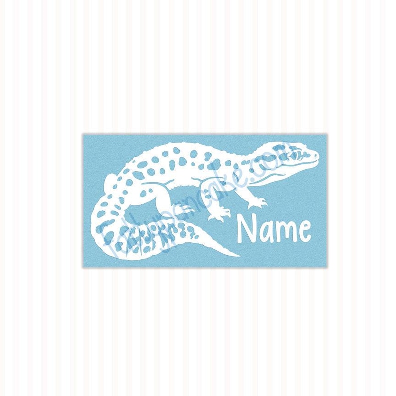 Leopardgecko Vinyl Aufkleber Kundengerechte, Leopardgecko Geschenk, Gecko Aufkleber, Reptil Aufkleber, Panzerdekor, Reptil Geschenk Bild 9