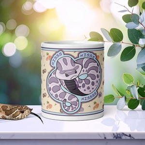 Hognose orm presentmugg, söt och fånig reptilälskare keramisk dricksglas