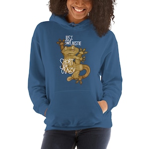 Crested Gecko Unisex Gift Hoodie, Silly Reptile Pullover Gift, Just one Crestie Short of Crazy