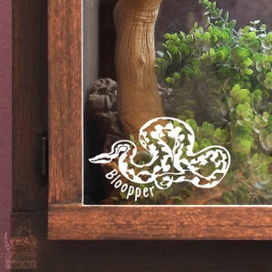 Solomon's Ground Boa Customizable Decal, Gift for Reptile Snake Owners and Lovers, Enclosure or Terrarium Decor Name Tag