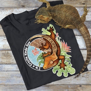 Crested Gecko Tshirt, Crestie Kinda Guy, crestie shirt, gecko apparel, cute reptile tee, lizard shirt, reptile gifts