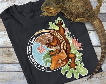 Crested Gecko Tshirt, Crestie Kinda Guy, crestie shirt, gecko apparel, cute reptile tee, lizard shirt, reptile gifts