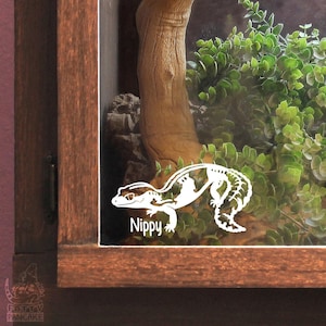 Fat Tailed Gecko Decal, cute reptile lizard car sticker