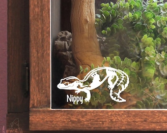 Fat Tailed Gecko Decal, cute reptile lizard car sticker