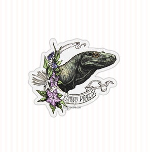 Komodo Dragon Monitor Cute Lizard Reptile Sticker