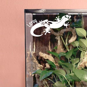 Gold Dust Day Gecko Customizable Vinyl Decal, Cute Reptile Lizard Gift Car Sticker, Enclosure Name Tag Decor