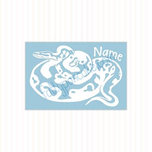 Ball Python Customizable Decal, Personalized Cute Snake Tank Decor, Gift for Snake Lovers and Owners image 10