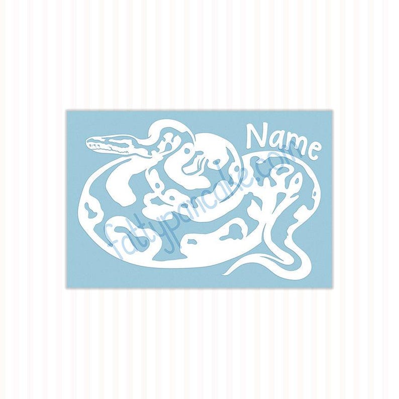 Ball Python Customizable Decal, Personalized Cute Snake Tank Decor, Gift for Snake Lovers and Owners image 10