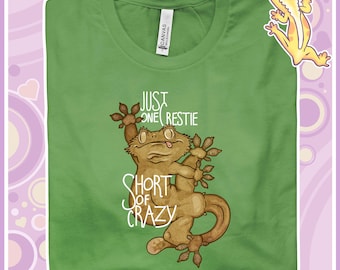 Crested Gecko Tshirt, Silly Reptile Lizard Apparel Gift