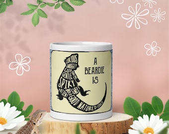 Bearded Dragon Becher, Eidechse Geschenk Keramik Tee Kaffee Trinkgefäß, ein Beardie ist