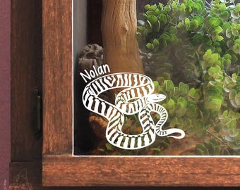 Woma Python kundengerechter Aufkleber, Geschenk für Reptilienliebhaber und -besitzer, Gehäusedekor-Namensschild