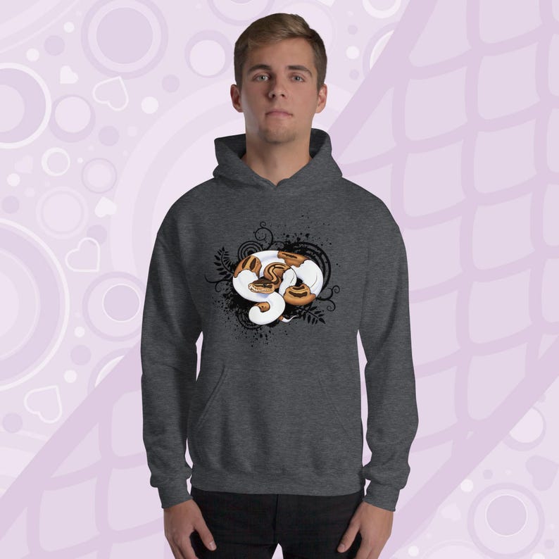 Pied Ball Python Hoodie, Snake Apparel Gift, Reptile Lover Pullover - Etsy