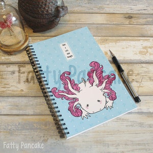 Think a Lotl Kind Thoughts Axolotl Notebook, Amphibian Gift Stationary
