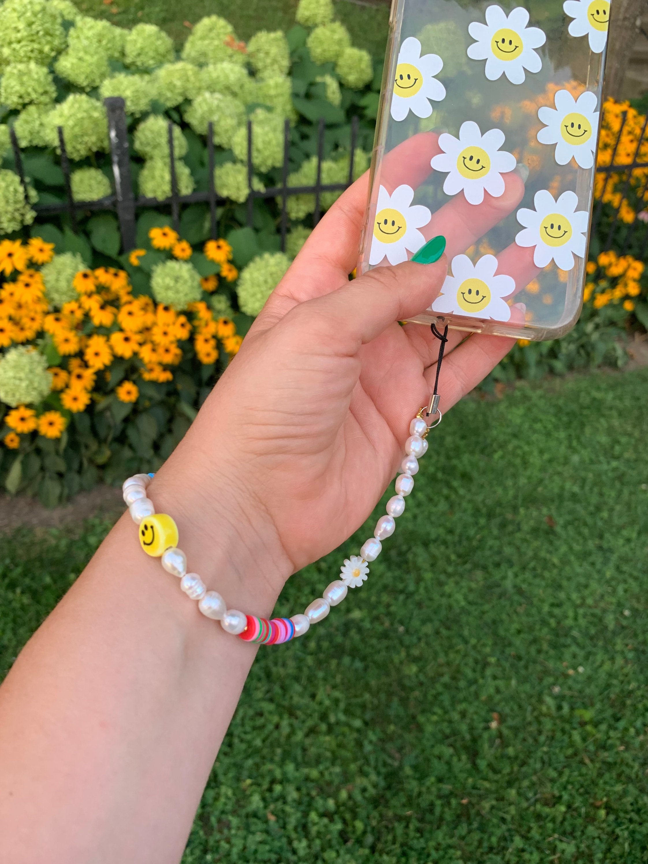 Phone strap Beaded Phone Strap Pearl Phone Cord Y2K Phone Etsy