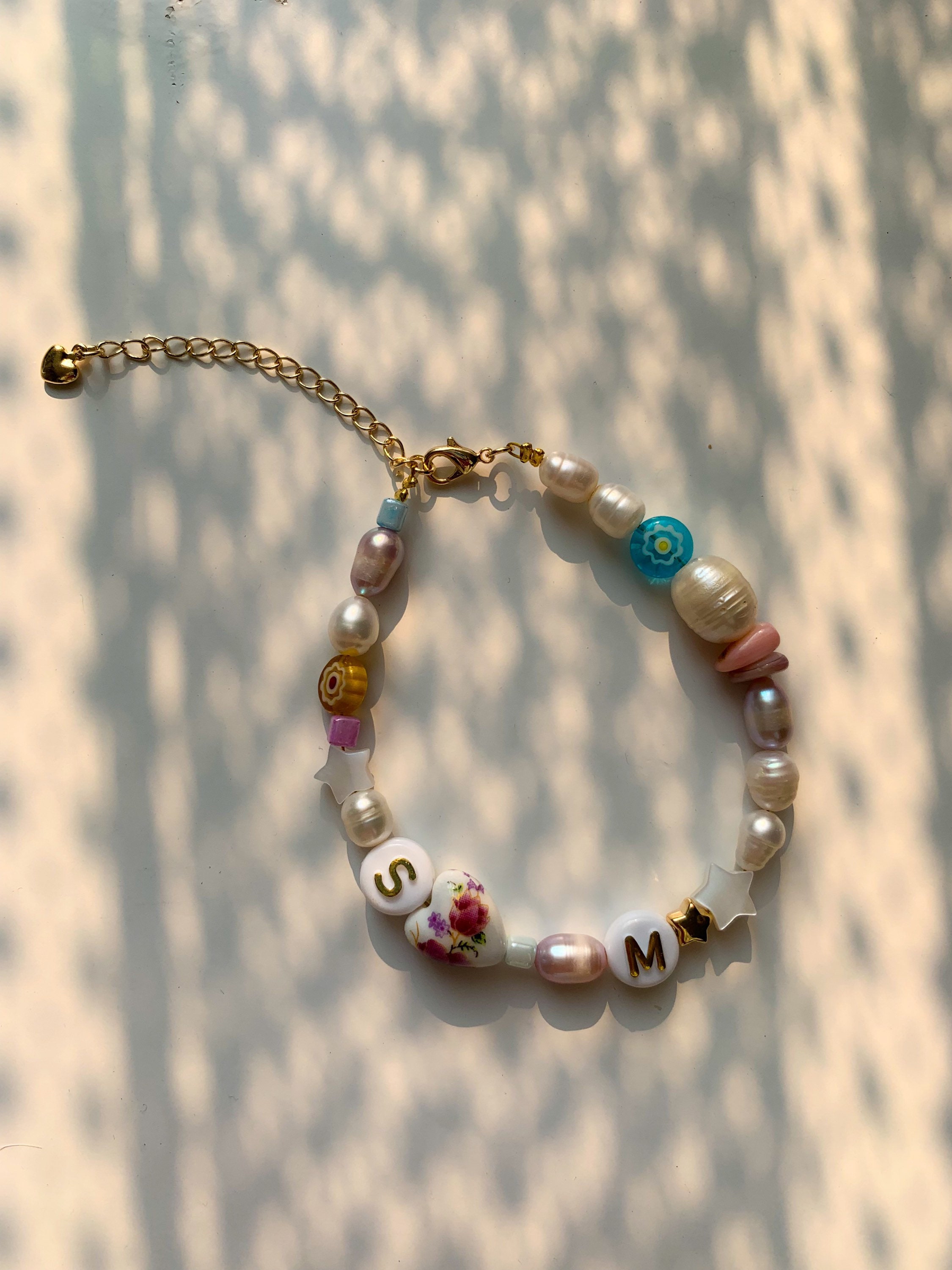 Mixed Beads Bracelet / Funky Pearl Beaded Anklet / Pearl Etsy
