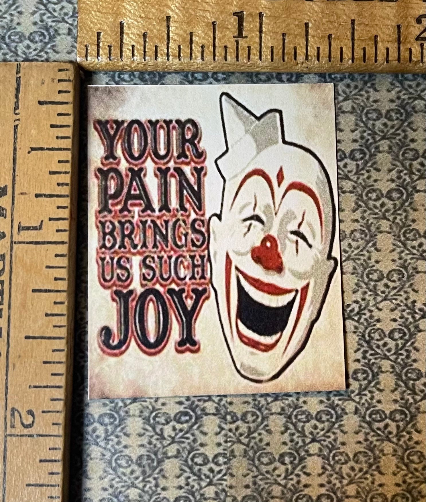 Retiring Creepy Clown Poster Your Pain Brings Us Such Joy - Etsy