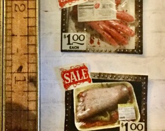 Best Seller - 2 pc Butcher Sale Signs of a Human Foot & a Hand