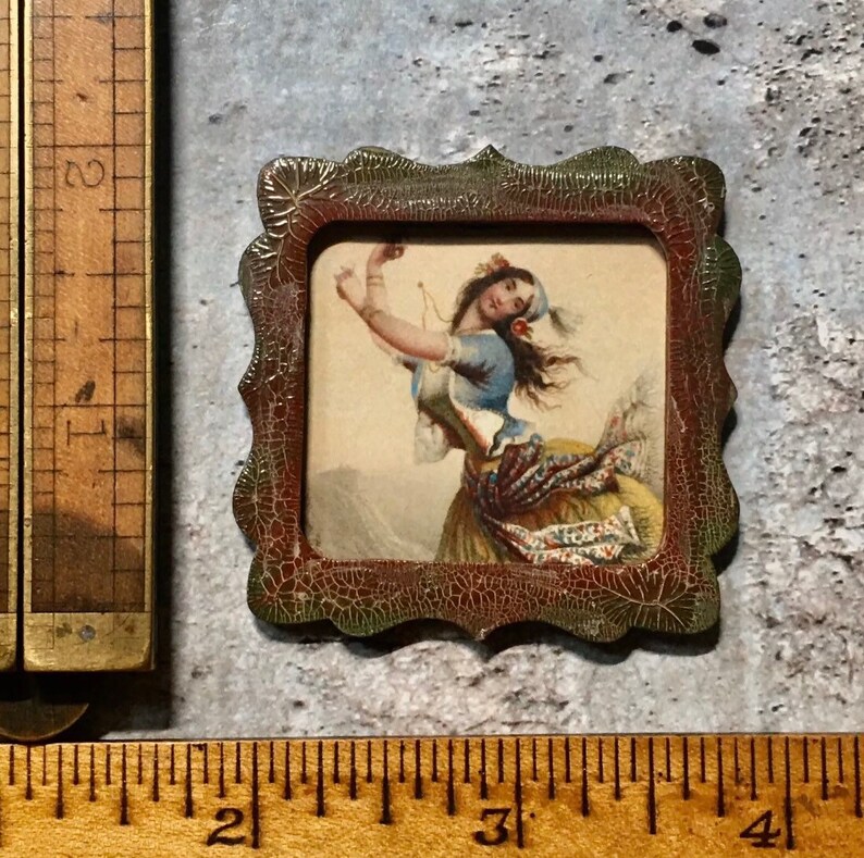 Aged Wood Framed Fortune Teller