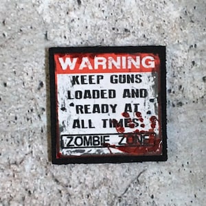 Retiring - Wood Bloody Zombie Zone Sign  - this is not life size.