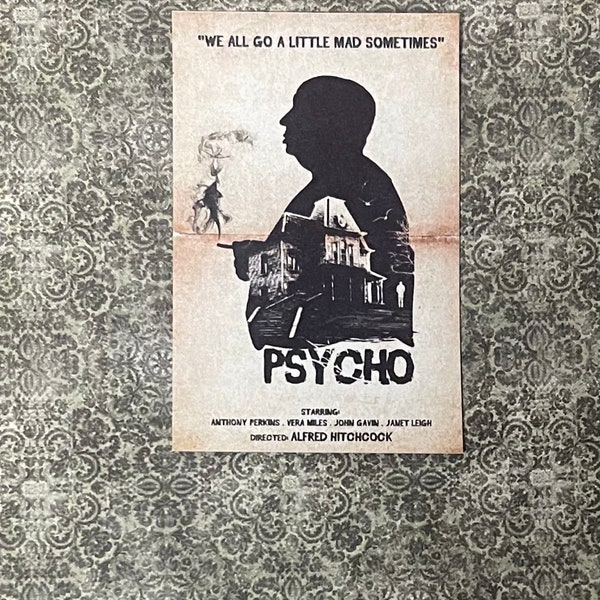 Best Seller - Alfred Hitchcock Psycho Movie Poster- this not life size.