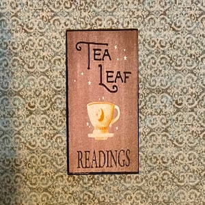 Best Seller Wood Tea leaf Reading Sign for Fortune Tellers - this is not life size.