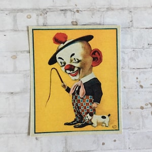 Vintage Creepy Clown Poster - this is not life size.