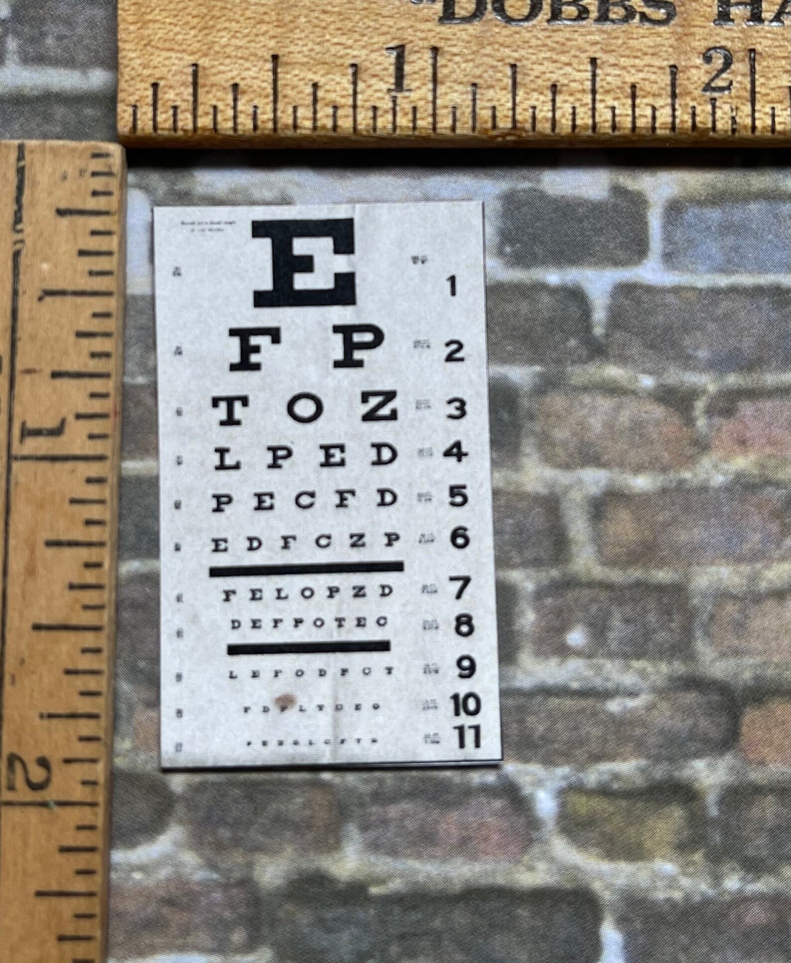 Medical Eye Chart This is NOT Life Size. Etsy