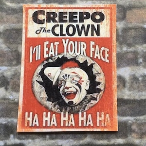 Best Seller - Creepy the Clown Poster - this is not life size.