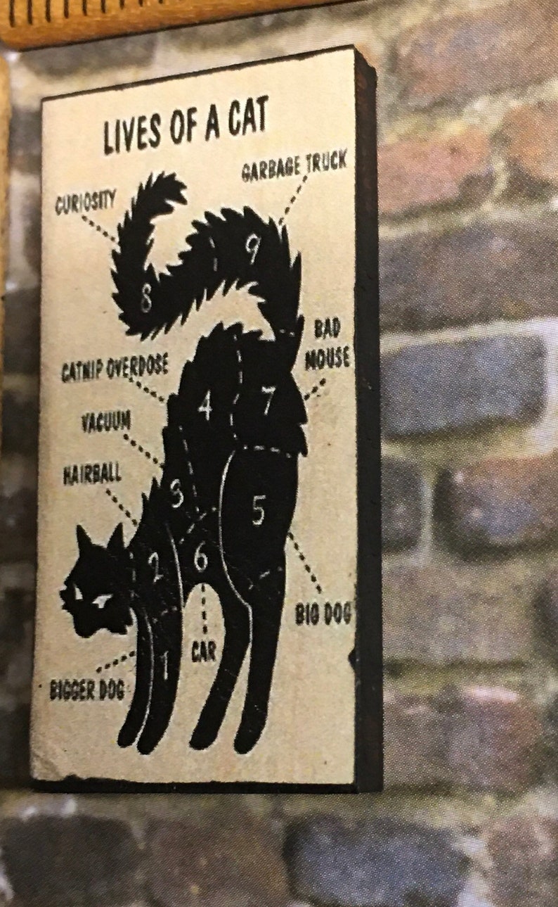 RETIRING \u2014 Wooden Lives of a Cat Plaque