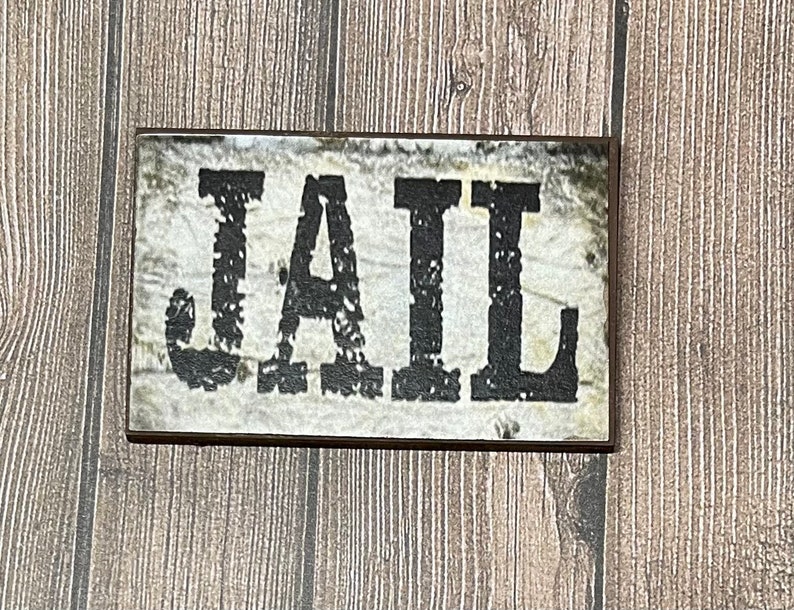 Wood Jail Sign Large Version This is Not Life Size. Etsy