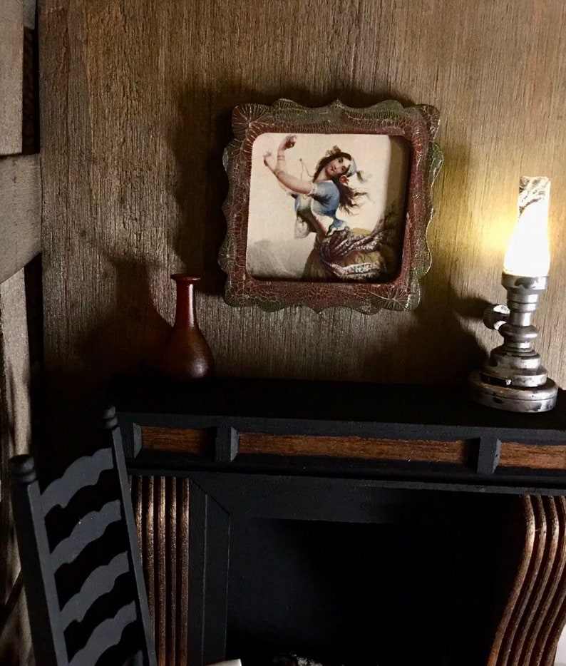 Aged Wood Framed Fortune Teller