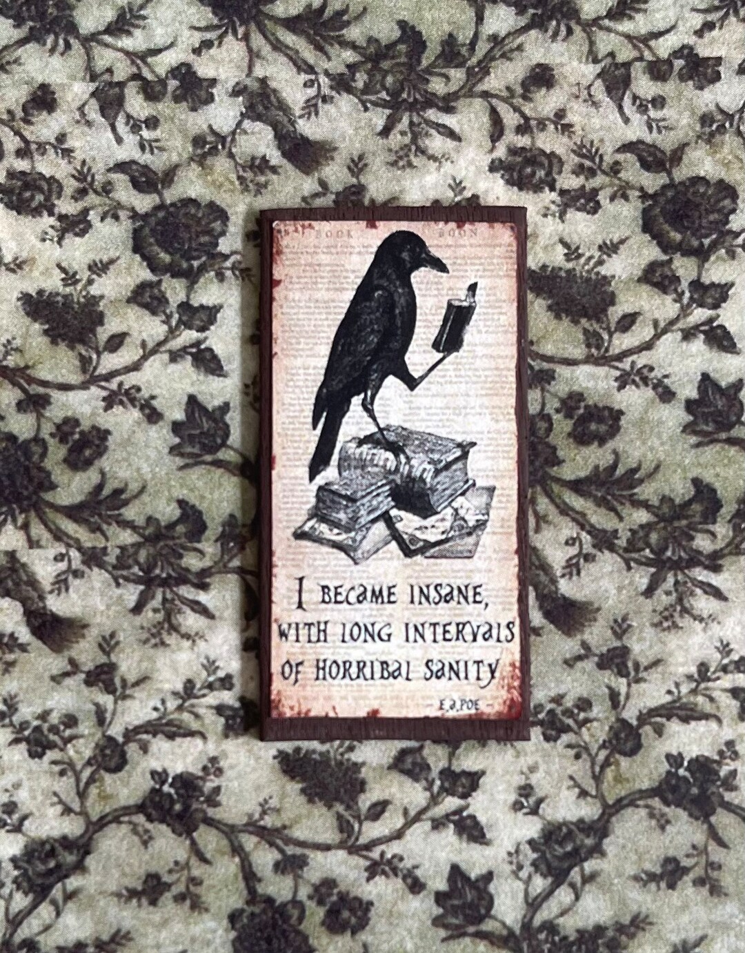 Large Wood Wall Plaque I Became Insane With Long Intervals Etsy