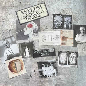 Best Seller - 13 pc Insane Asylum Desk & Wall Clutter - this is not life size.