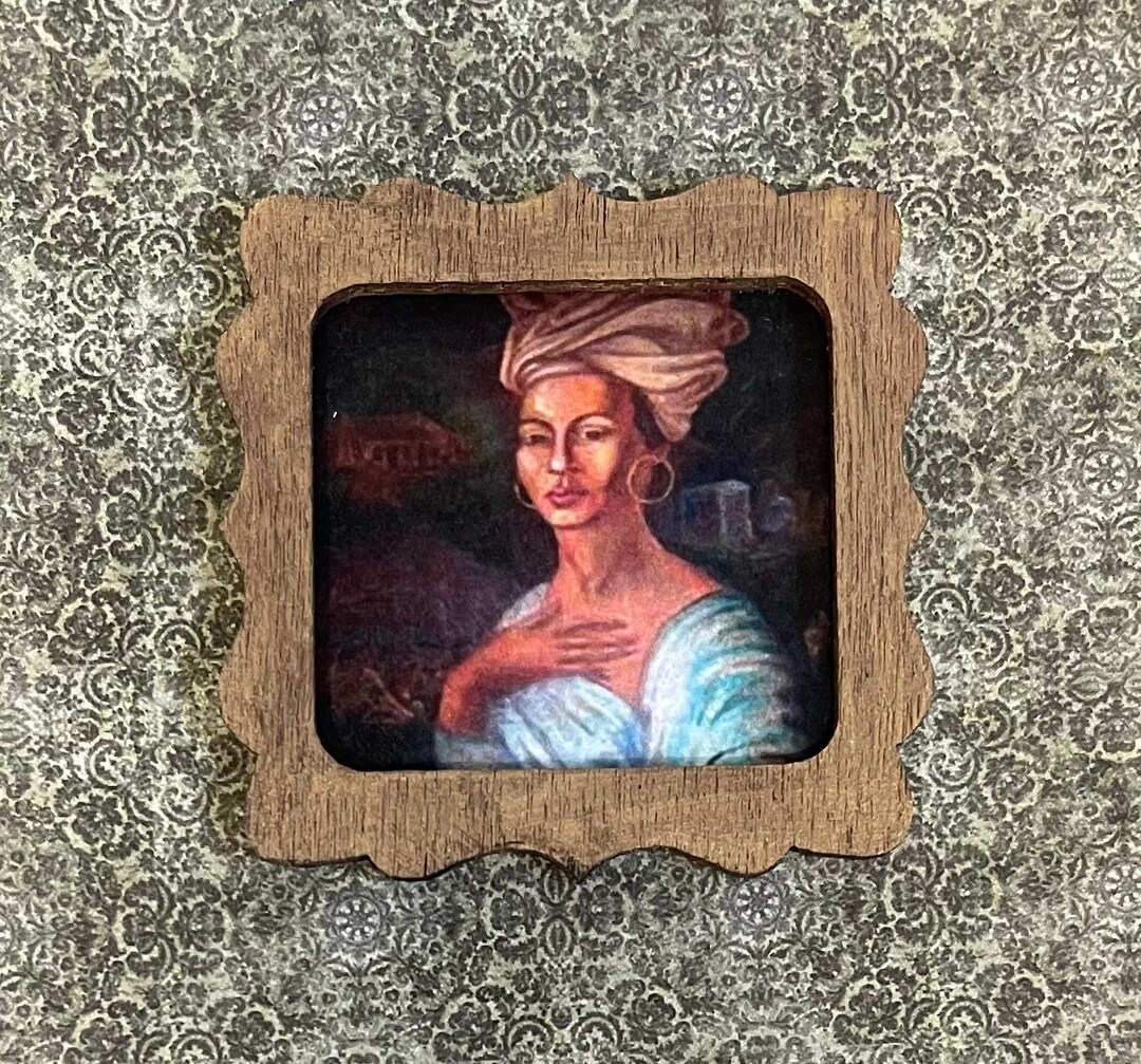 Painted Wood Framed Portrait of the Queen of Voodoo Marie Laveau - Etsy