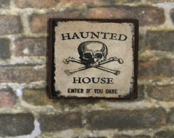 Best Seller - Wood Haunted House Enter If You Dare Sign  - this is NOT life size.