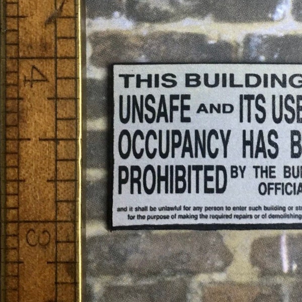 Best Seller - Wood Occupancy Has Been Prohibited Sign Approx 1 1/2” x 1” - this is not life size.