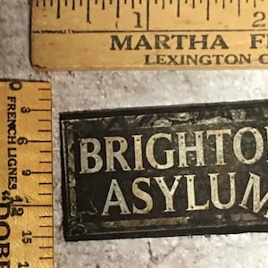 Best Seller - Wood Brighton Asylum Sign  - this is not life size.
