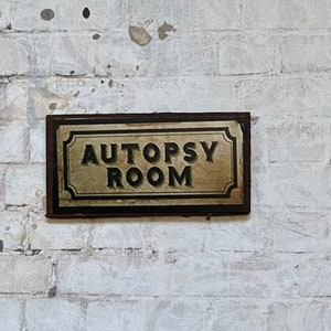 Best Seller - Wood Autopsy Sign (Large) - this is not life size.
