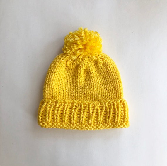 yellow winter hat