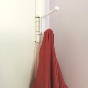 Bathroom Towel Rack, Towel Hanger, Bedroom Coat Rack, Coat Hooks, No Hole Installation Rack, Behind-the-door Hooks image 4