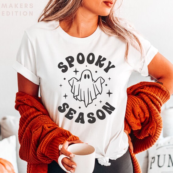Halloween Shirt Spooky Season Ghost White Shirt Matching - Etsy